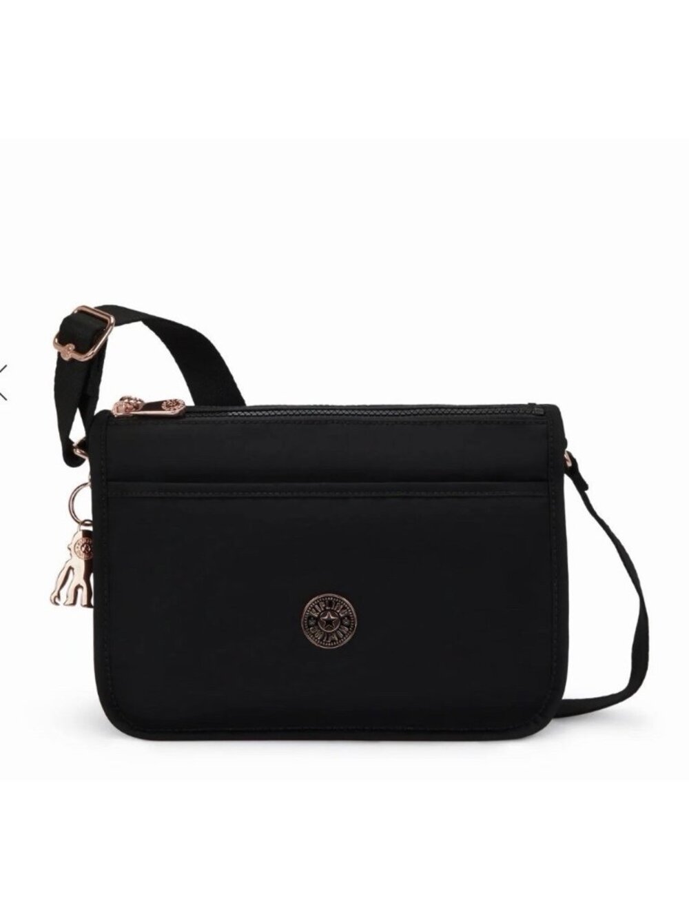 Kipling Hailey Medium Crossbody Bag Black/Rose Gold